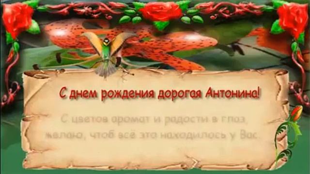 Поздравления с днем рождения женщине (Антонина) смотреть онлайн