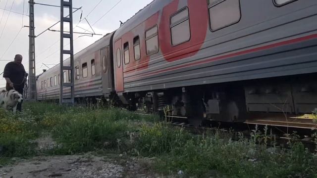 ЭП1П-050 с фирменным поездом №643С КисловодскーАдлер