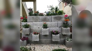 Садовая клумба из блоков | Клумба для сада