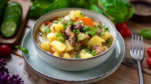 🥘 Картошка с тушенкой в Афганском казане на плите - готовим согревающий обед для большой семьи