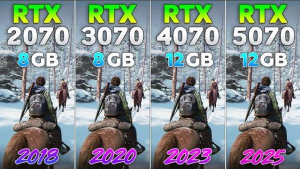 RTX 2070 vs RTX 3070 vs RTX 4070 vs RTX 5070 - Test in 10 Games