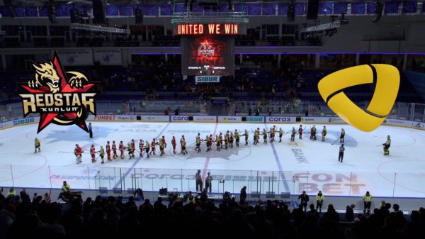 Графика дополненной реальности на матче КХЛ