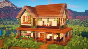 как построить Красивый дом в майнкрафте
