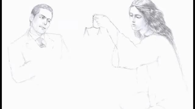 "Архангел и Демон", бумага/карандаш, 30см x 21см. смотреть онлайн