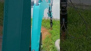 миниэксковатор Rippa пробное закручивание сваи диаметр