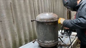 Мангал из бойлера своими руками.