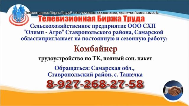 21 03 22 РАБОТА В УЛЬЯНОВСКЕ Телевизионная Биржа Труда 7 смотреть онлайн