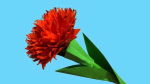 Гвоздика из бумаги. Поделки на 9 мая. Цветы из бумаги. Как сделать гвоздику из бумаги. Paper Flower