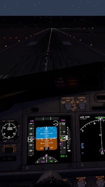 Ночная посадка в Домодедово RW 32L смотреть онлайн