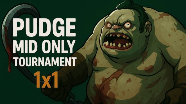 🏆Турнир по DOTA 2 - PUDGE MID ONLY 1x1 | 1 ЭТАП - 2 сетки по 8 игроков #dota #дота #турнир #pudge