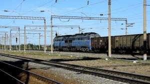 Тепловоз 2ТЭ116У-0090. Отправление с Присягино.
