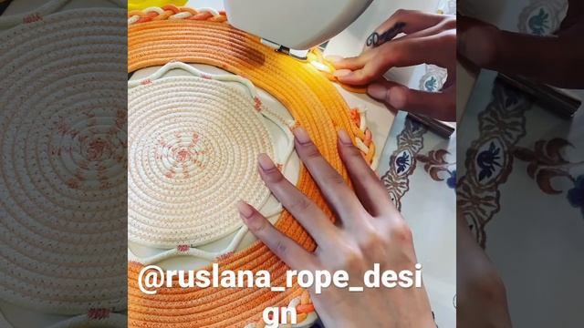 Шитьё из шнура -салфетка