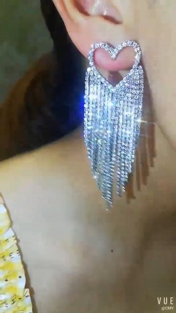 Missvikki новые модные милые сердца блестящие Cz длинные висячие серьги ювелирные изделия для женщи