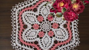 ШЕСТИУГОЛЬНАЯ САЛФЕТКА КРЮЧКОМ С ЭЛЕМЕНТАМИ БРЮГГСКОГО КРУЖЕВА. ЧАСТЬ 1