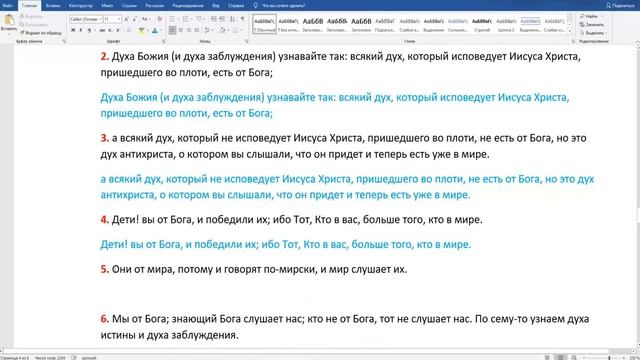 Первое послание Апостола Иоанна гл 4 Не всякому духу верьте, но испытывайте духов, от Бога ли они смотреть онлайн