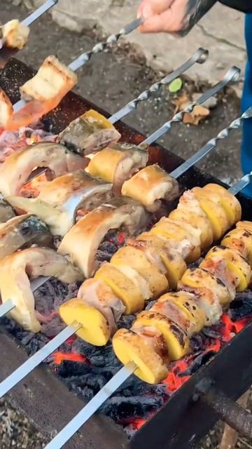 Рыбка на мангале👌 смотреть онлайн
