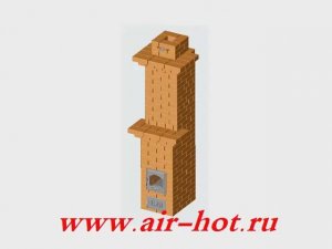 Компактная прямоточная отопительная печь