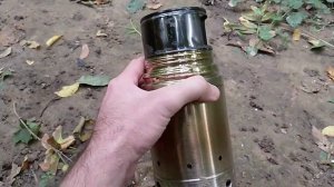 Пиролизная печка из термоса для супов и каш