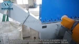 Быстрая горизонтальная дробилка для измельчения пластиковых труб из ПЭВП и ПВХ 1-10 тонны