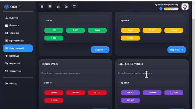 Sirius Покупка тарифа Beta смотреть онлайн