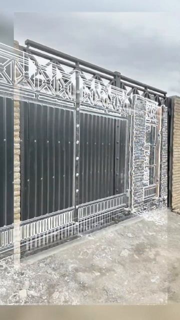 Ворота металлические зашитые профнастилом с коваными смотреть онлайн