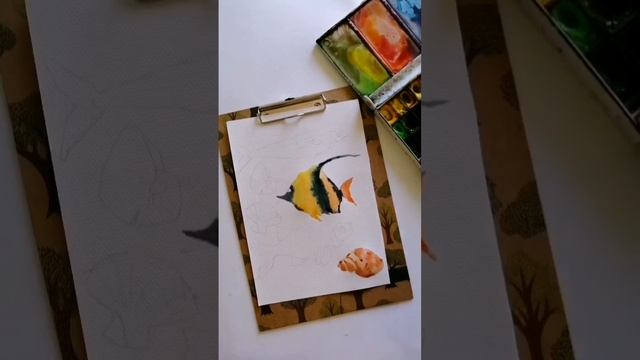 Акварельная иллюстрация. Рыбки смотреть онлайн