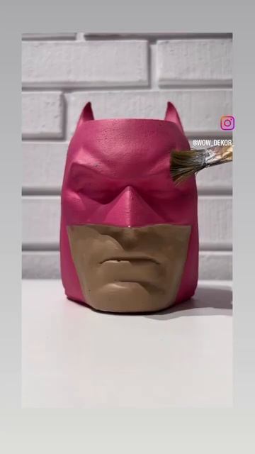 Кашпо Бетмен из гипса. Ручная работа. Ручная роспись. Т смотреть онлайн