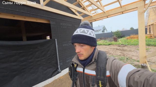 Кровля каркасного дома. Подготовка под гибкую черепиц смотреть онлайн