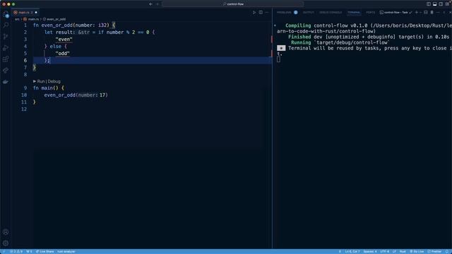5.004. Assigning Result of if Statement to Variable смотреть онлайн