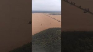 Посадка самолёта вид из окна