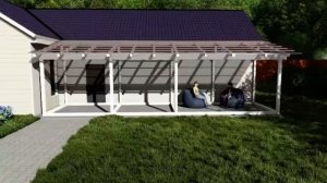 Надежный навес из профильной трубы 80х40