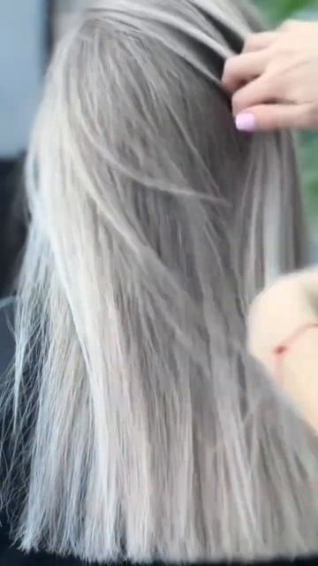 Мое шитьё седины ❤️ #airtouch #парикмахер #колористика #bala