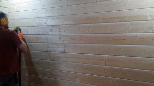 монтаж и покраска имитации бруса.