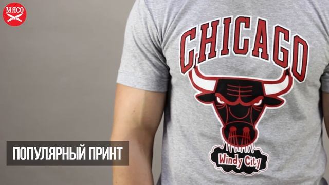 Футболка Liberty - Chicago Bulls, Wind City, Grey. Обзор смотреть онлайн