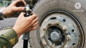 Установка телескопической тяги кулисы МАЗ.