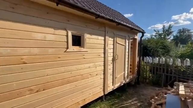 Баня 2,5х4 плюс терраса и дровник смотреть онлайн