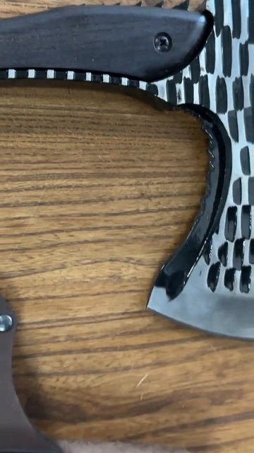 Топор ручной работы сталь у-10 ручка граб чехол из нату? смотреть онлайн