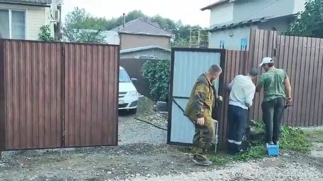 Ворота гармошка без автоматики смотреть онлайн