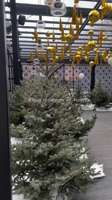 Магия зимы на террасе ✨#пергола #терраса #веранда #нав?