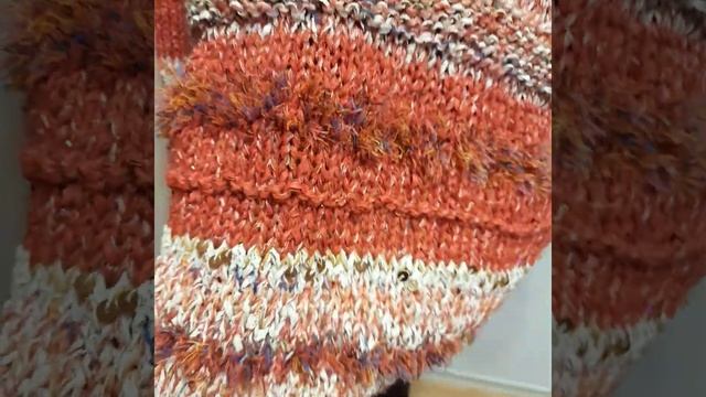 Джемпер женский вязаный из итальянской миксованой пряжи. Ручная работа. https://t.me/vazanie_texti смотреть онлайн