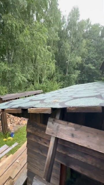 Показываю кровлю. #стройка #дача #ремонт #беседка #прис?