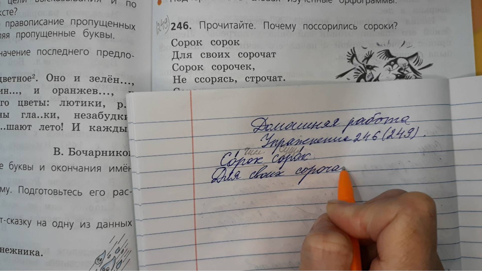 Русский язык 3 класс, 2 часть, упр.246 (249), стр.133 (135)