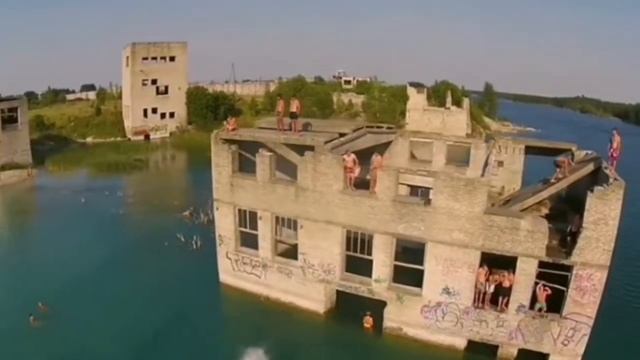 затопленная тюрьма в Румму в Эстонии