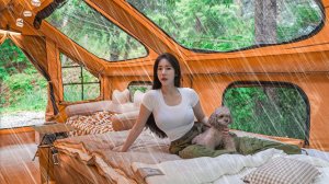 Кемпинг под проливным дождём с роскошной надувной палаткой  Дождевой ASMR  RBM Outdoors