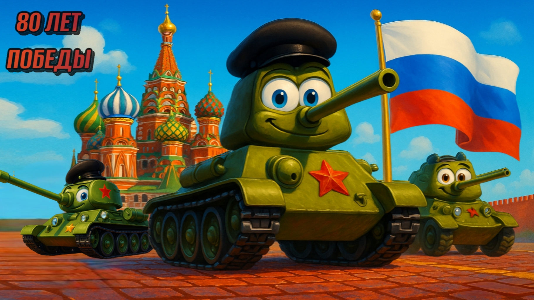 Песенка про ТАНКИ и МАШИНКИ: ко дню ПОБЕДЫ 9 МАЯ! смотреть онлайн
