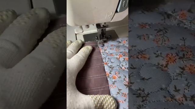 Перья . Free Motion Quilting.