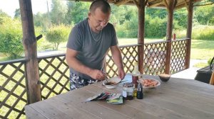 Креветки королевские в соево-медовом маринаде с чесно