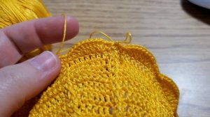 Шляпка "Лимончик" на Паола Рейна  крючком, экспресс МК