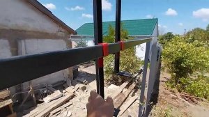 монтаж профнастила на забор. Один человек.