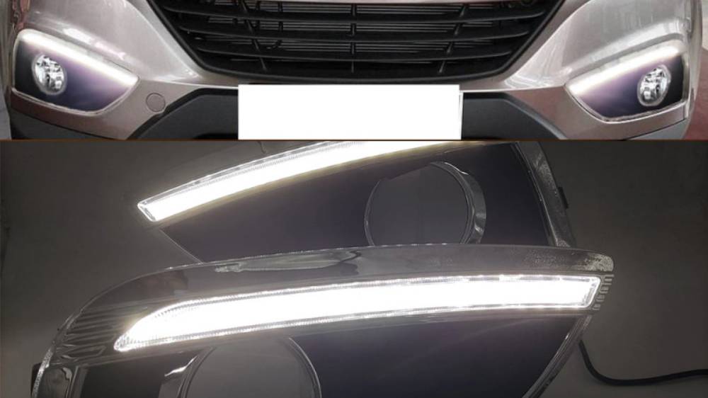 ДХО для Hyundai IX35 с бегущими поворотниками